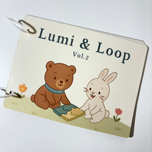 Lumi & Loop Vol.2 busy book cover for preschoolers ages 3-4
